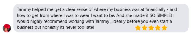 Angela testimonial with 5 stars